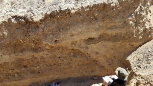 Paleoseismological trench in Kazakhstan