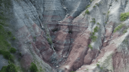 Succession of Permian sandstones & limestones of the Bellerophon Formation, Villnöß valley, Südtirol