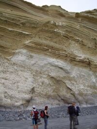 faulted sedimentary layers (normal faults), Mejillones, Chile 2005