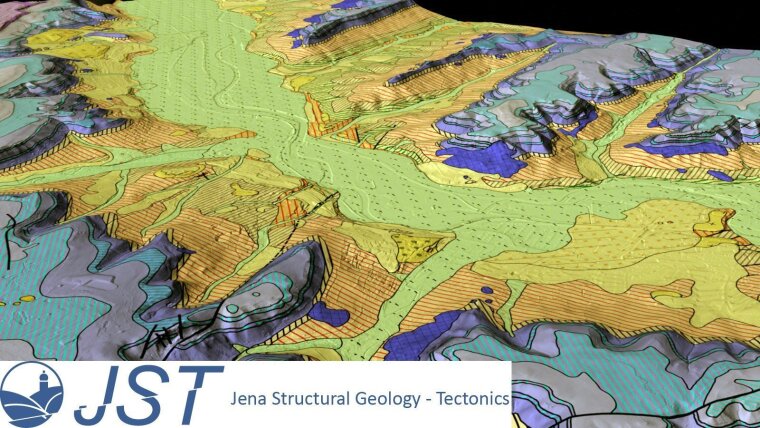 3D Ansicht geologische Karte Jenas